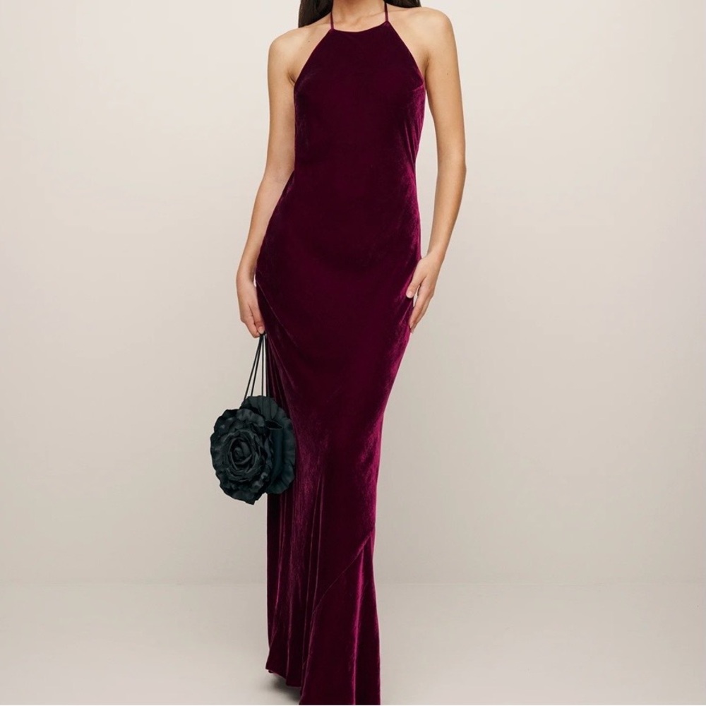 Reformation Deep Burgundy maxi dress